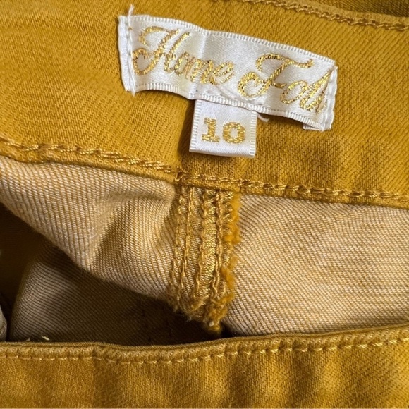 Home Folk Women's Mustard High Rise Flare Jeans - Picture 11 of 13